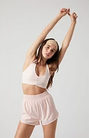 PAC 1980 Active Pink Piping Dolphin Hem Track Shorts