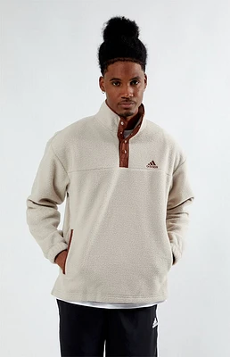 adidas Recycled Quarter Polar Fleece Pullover Sweatshirt
