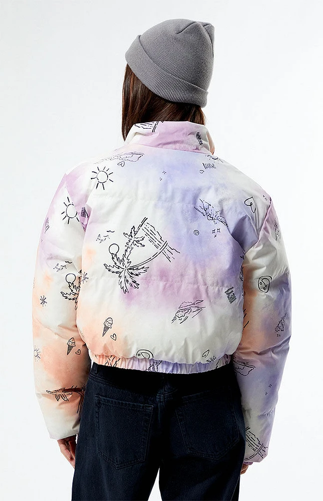 x Chloe Kim Reversible Puffer Bomber Jacket