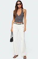 Edikted Sakura Grommet Halter Top