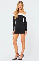 Edikted Yolanda Contrast Fold Over Mini Dress