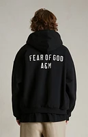 Fear of God Essentials Black Heavy Fleece University Full Zip Hoodie