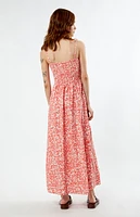 Rhythm Islander Floral Shirred Midi Dress