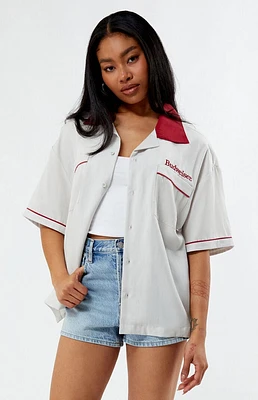 Budweiser By PacSun Colorblocked Bowling Shirt