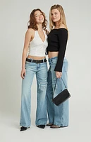 Pacsun Casey Indigo Ripped Low Rise Baggy Jeans