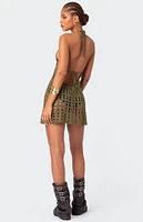 Edikted Austin Open Back Crochet Mini Dress