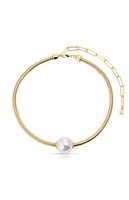 Ettika Pearl Pendant Flex Chain Necklace