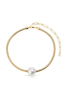 Ettika Pearl Pendant Flex Chain Necklace