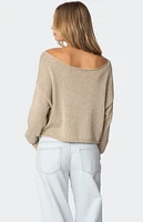 Edikted Aviv Wide Neck Oversized Sweater