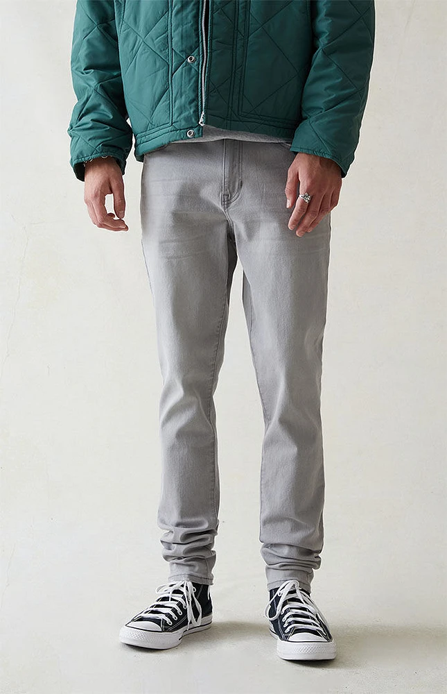 Eco High Stretch Gray Stacked Skinny Jeans