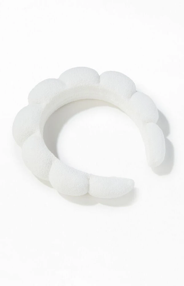 Cait & Co White Gem Plush Spa Headband