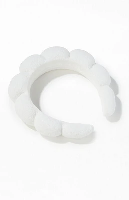 Cait & Co White Gem Plush Spa Headband