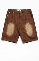 PacSun Brown Extreme Baggy Denim Shorts