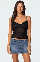 Edikted Angelina Sheer Lace Tank Top