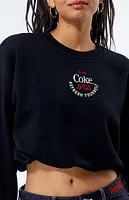 Coca-Cola By PacSun Ice Cold Bubble Cropped Crew Neck Sweatshirt