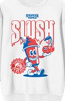 Stranger Things Red and Blue Slush Crew Neck Sweatshirt