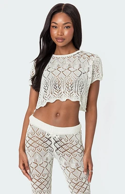 Edikted Fable Crochet Crop Top