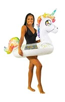 PoolCandy Inflatable 40" Glitter Unicorn Pool Tube