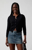 PacSun Dark Indigo Mid Rise Denim Mini Skirt