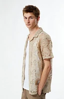 Lace Paisley Woven Camp Shirt