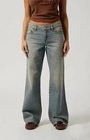 PacSun Casey Low Rise Baggy Jeans Light Indigo