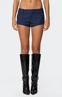 Edikted Harrison Pinstripe Micro Shorts