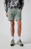 Pacsun Green Fleece Volley Sweat Shorts