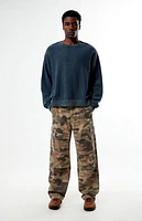 Pacsun Blue Textured Crew Neck Sweater
