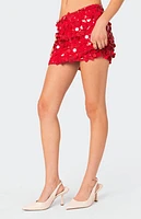 Edikted Sabina Low-Rise Sequin Mini Skirt