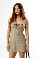 Your Favorite Plaid Tie Front Mini Dress