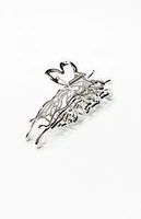 LA Hearts Silver Metal Heart Claw Clip