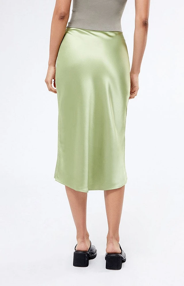 pacsun green silk dress Kendall + Kylie Green Slip Dress