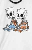 The Simpsons Skeleton Bart And Lisa T-Shirt