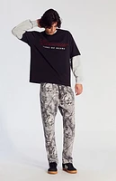 Pacsun Gray Camo Straight Leg Sweatpants
