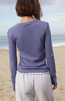 John Galt Ainsley Long Sleeve Crop Top