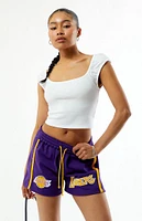 Mitchell & Ness NBA LA Lakers Mesh Jump Basketball Shorts