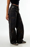 Ragged Priest Dark Leopard Release Baggy Jeans