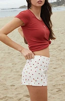 John Galt Strawberry Emery Pointelle Pajama Shorts
