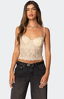 Edikted Charisma Sheer Lace Bra Top