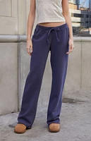 John Galt Blue Rosa Wide Leg Sweatpants