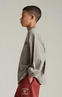 Fear of God Essentials Kids Heather Grey Long Sleeve T-Shirt