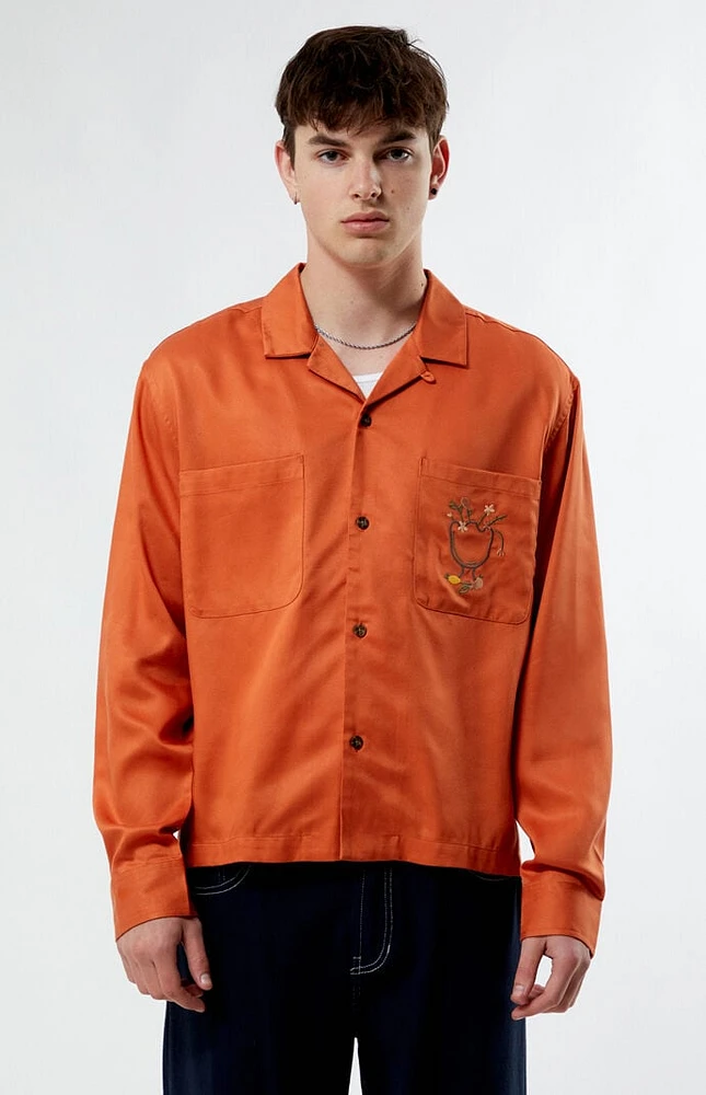 PacSun Pubs Long Sleeve Camp Shirt