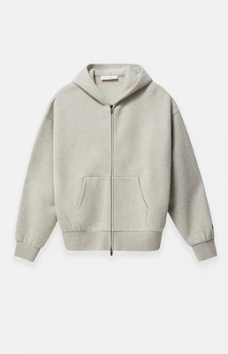 Fear of God Essentials Heather Stone Classic Fleece Zip Up Hoodie