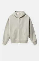 Fear of God Essentials Heather Stone Classic Fleece Zip Up Hoodie