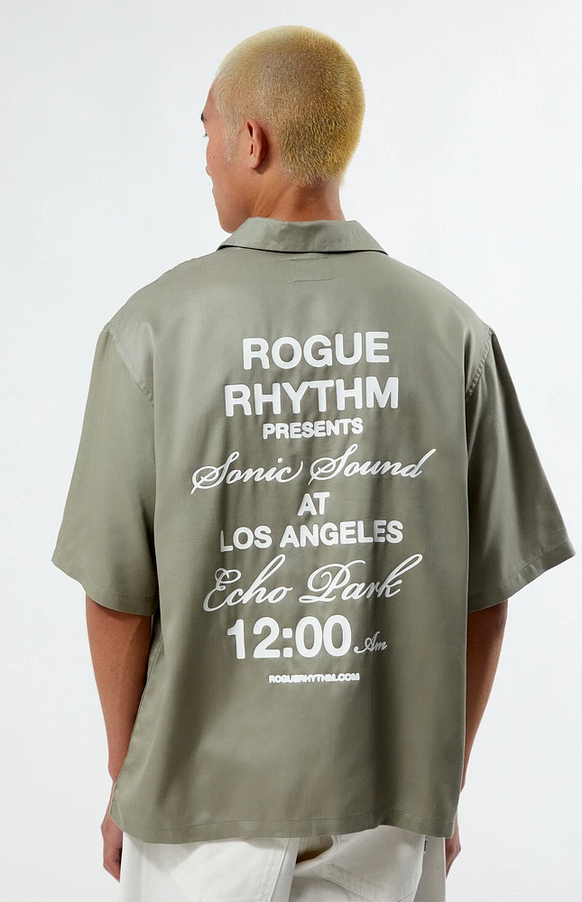 PacSun Rogue Oversized Embroidered Camp Shirt