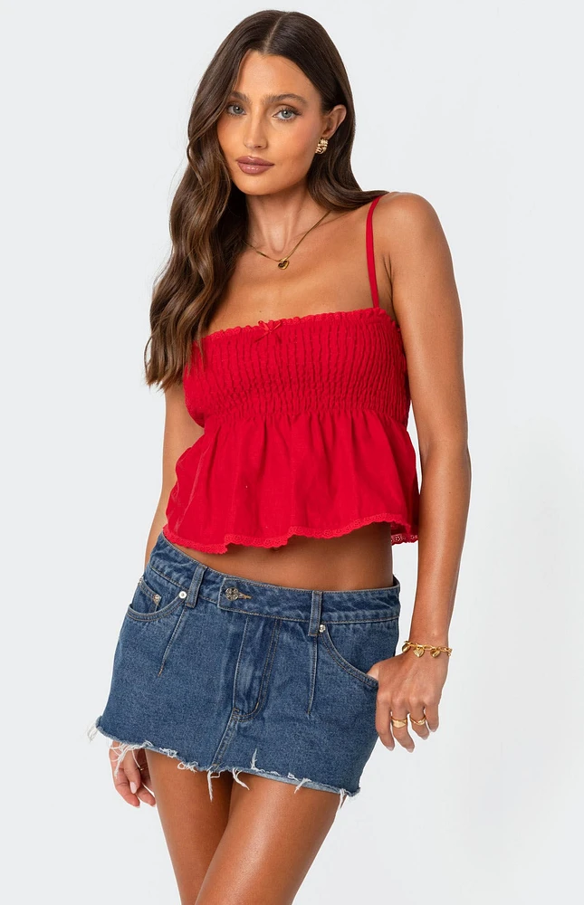 Edikted Millie Scrunch Tank Top