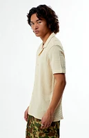 PacSun Tan Pointelle Camp Shirt