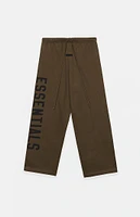 Fear of God Essentials Kids Olive Fleece Relaxed Sweatpants