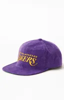 Mitchell & Ness LA Lakers Corduroy Snapback Hat