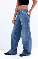 PacSun Medium Indigo Low Rise Baggy Jeans